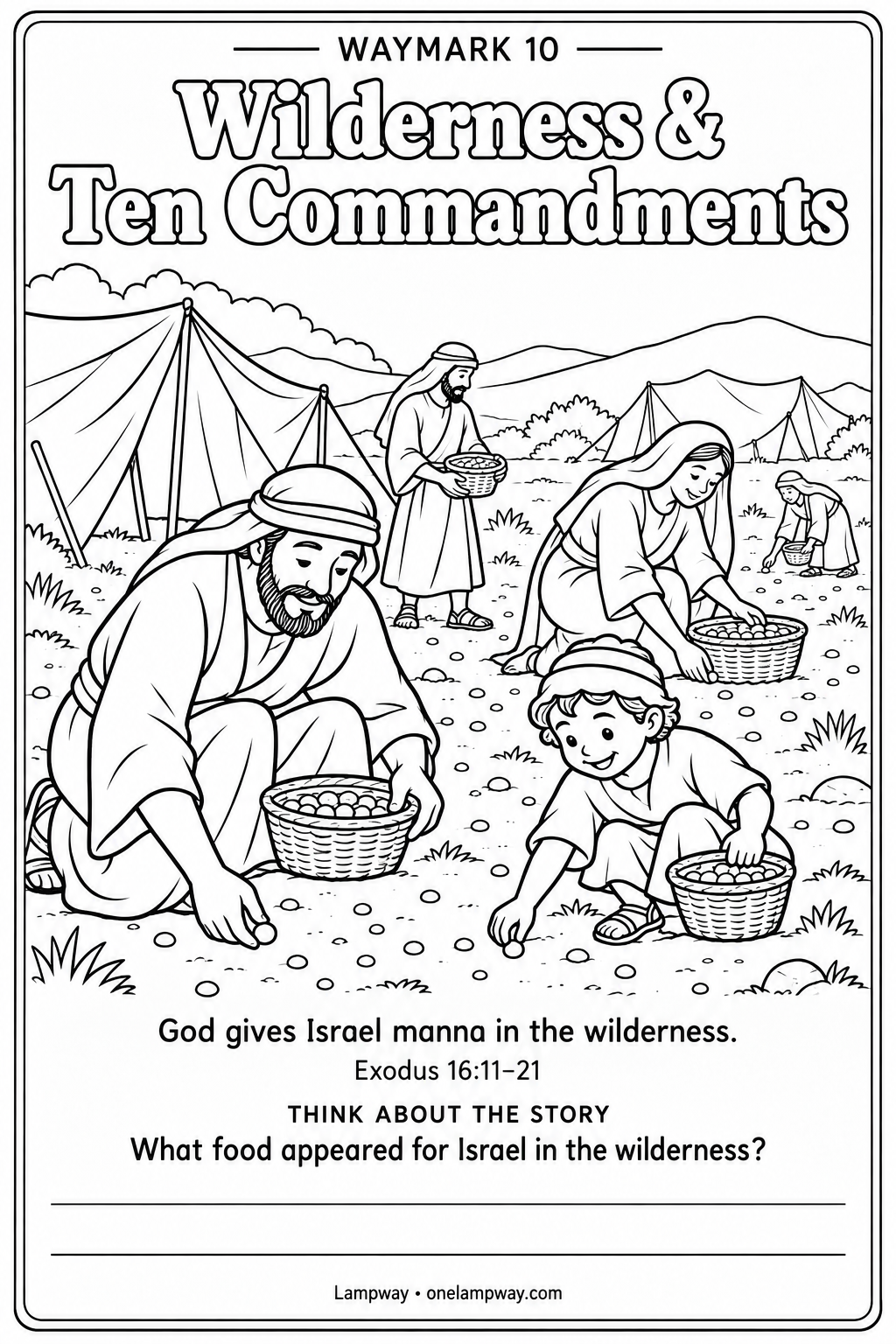 God gives Israel manna in the wilderness. Exodus 16:11-21. What food appeared for Israel in the wilderness?