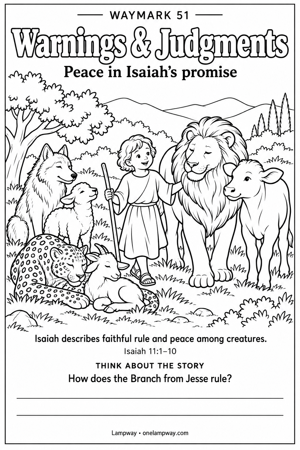 Isaiah describes faithful rule and peace among creatures. Isaiah 11:1-10. How does the Branch from Jesse rule?